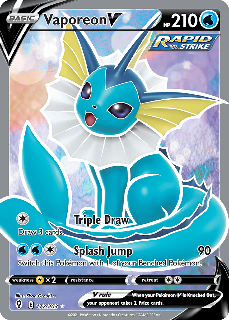 Vaporeon V, Evolving Skies, #172