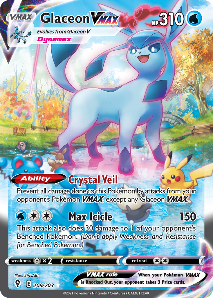 Glaceon VMAX, Evolving Skies, #209